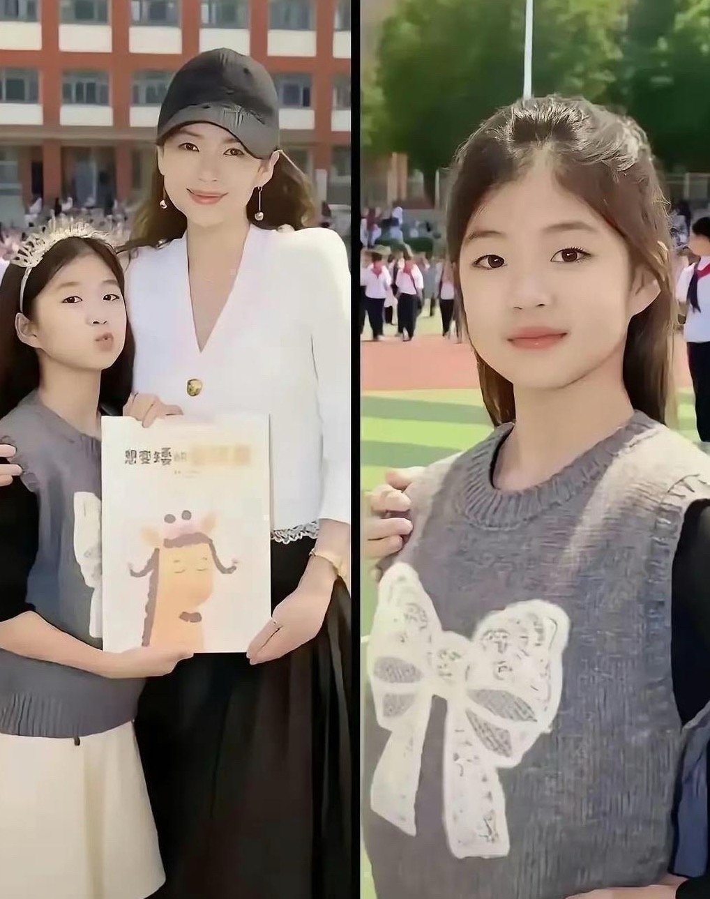 章子怡的女儿醒醒已经十岁了，长得好漂亮 