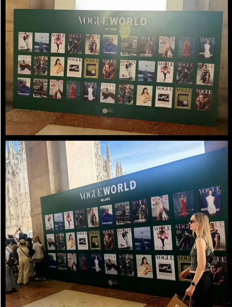 肖战顶流的权威我后知后觉vogueworld盛典展板肖战双C位，这待遇。你问我怎
