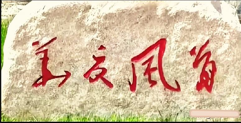 这块石头上的书法，你能读对顺序吗？

路边景观石刻着四个行书大字，笔墨牵丝缠绕，