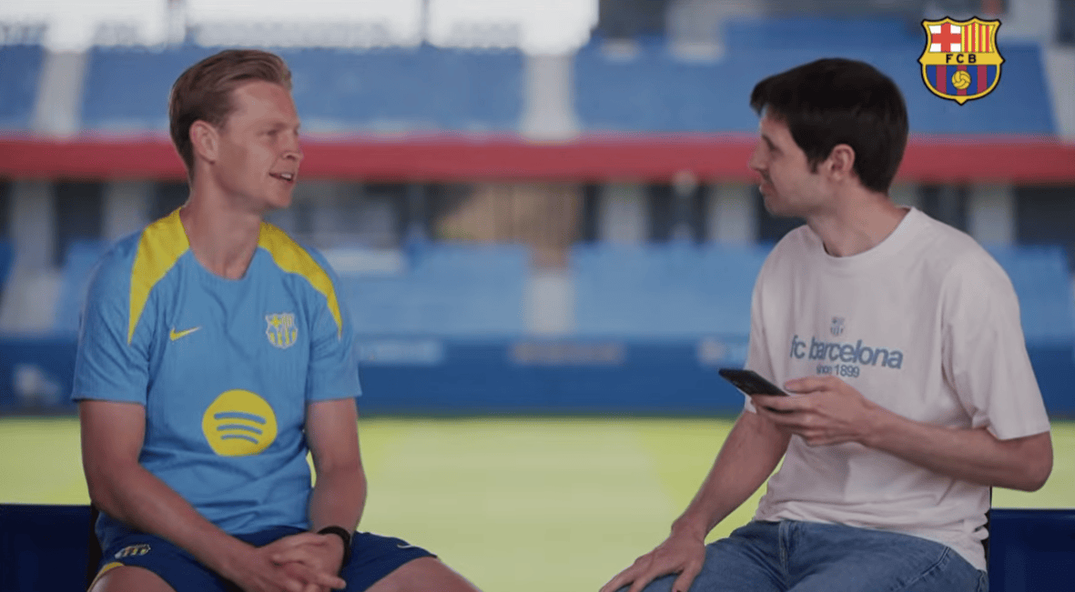 德容：从小的偶像是梅西；克鲁伊夫在今天仍会是最好的球员