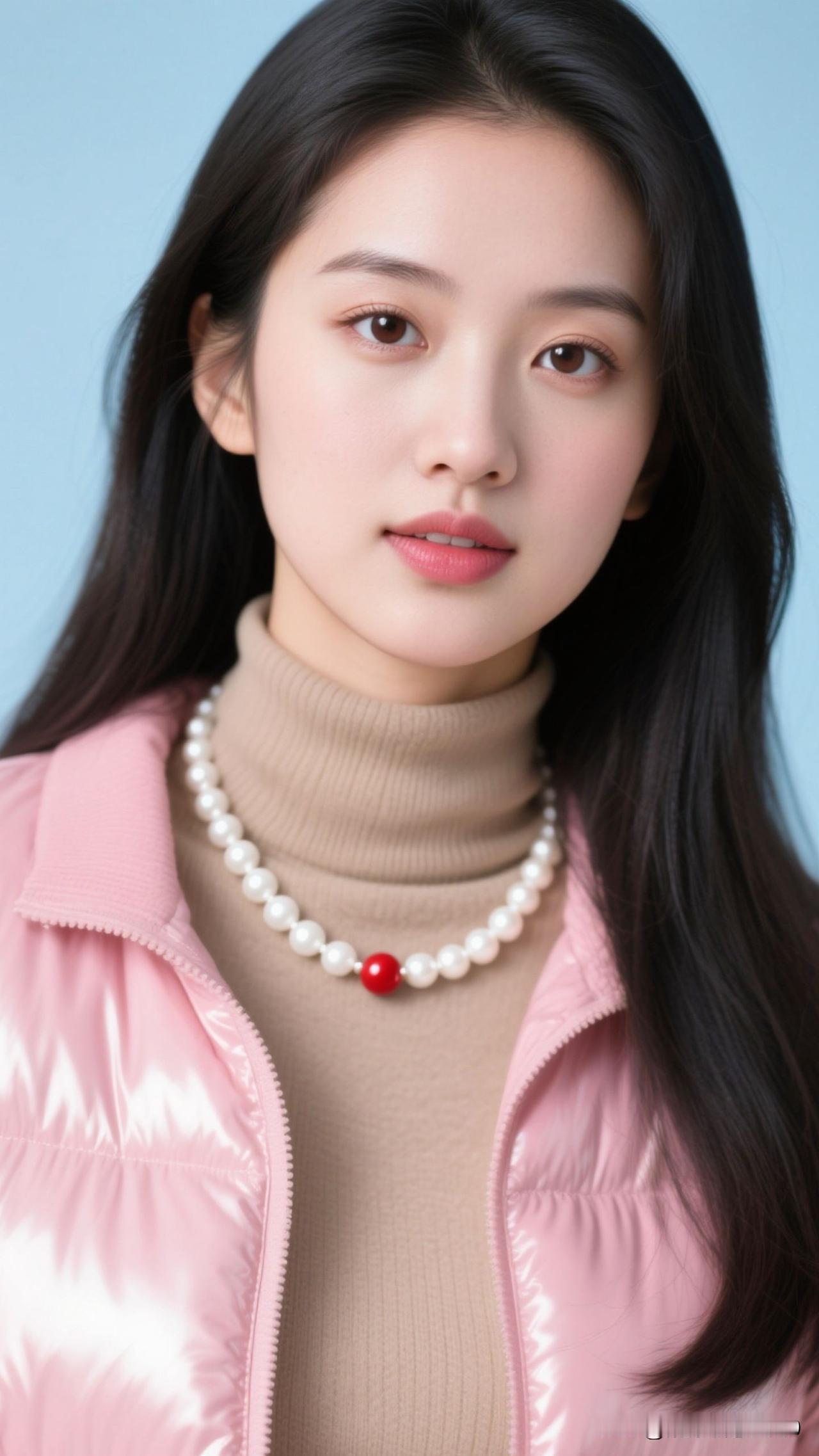 ✨ 把雪天的清、柔粉的暖织进衣褶，她一笑，连风都成了温柔的絮语。贵州女孩穿搭 贵