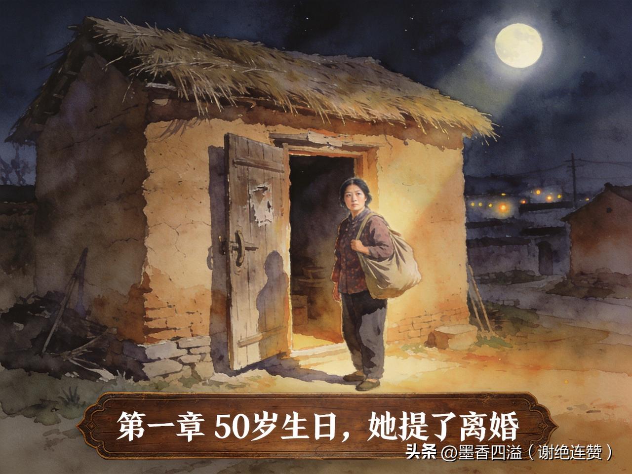50岁生日那天，李麦香把一碗长寿面扣在了丈夫赵德顺脸上。
伺候了三十年的男人，她