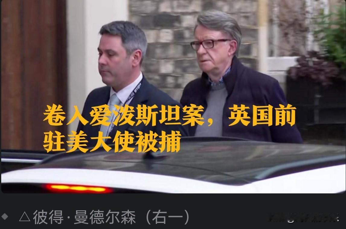 卷入爱泼斯坦案，英国前驻美大使被捕

   据外媒报道英国伦敦警察局当地时间2月