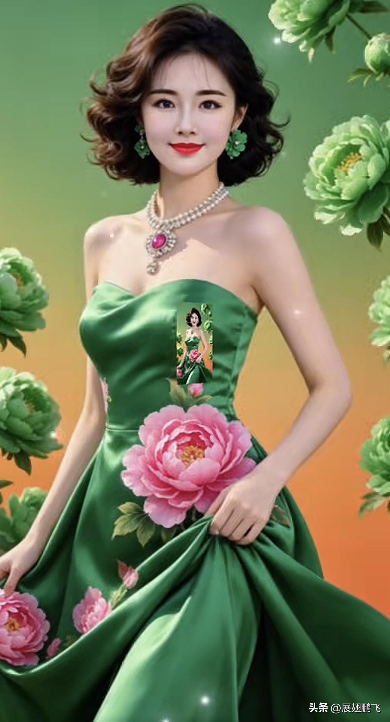绿衣美人倚花立，玉佩轻摇步履轻。紫裙倚坐 绿裙美人 绿裙美人 玉佩美人 玉佩美人