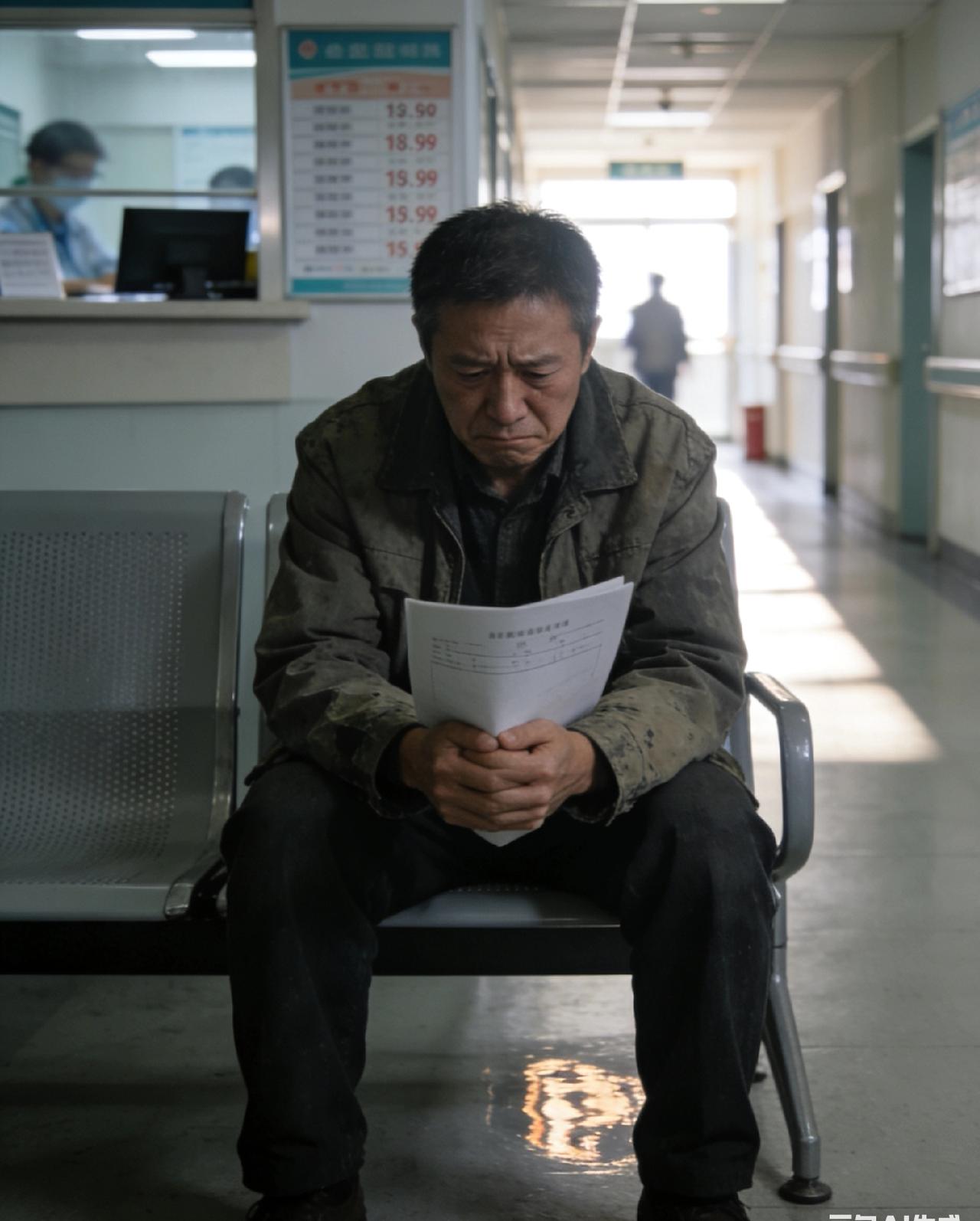 昨天带老妈去肿瘤科打护骨针，座位旁边有位六十左右的师傅在椅子上呼呼大睡，看着好疲