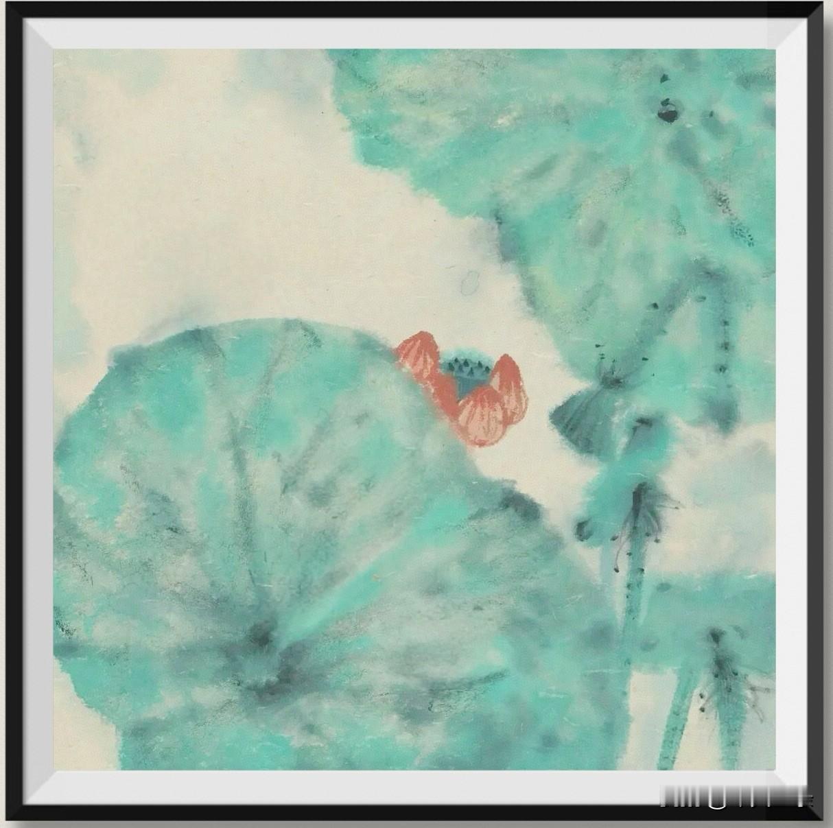 出泥自抱冰洁心
对月长持玉骨刚
[微风]
荷花画作 清雅国画 国✩画 水墨荷塘图