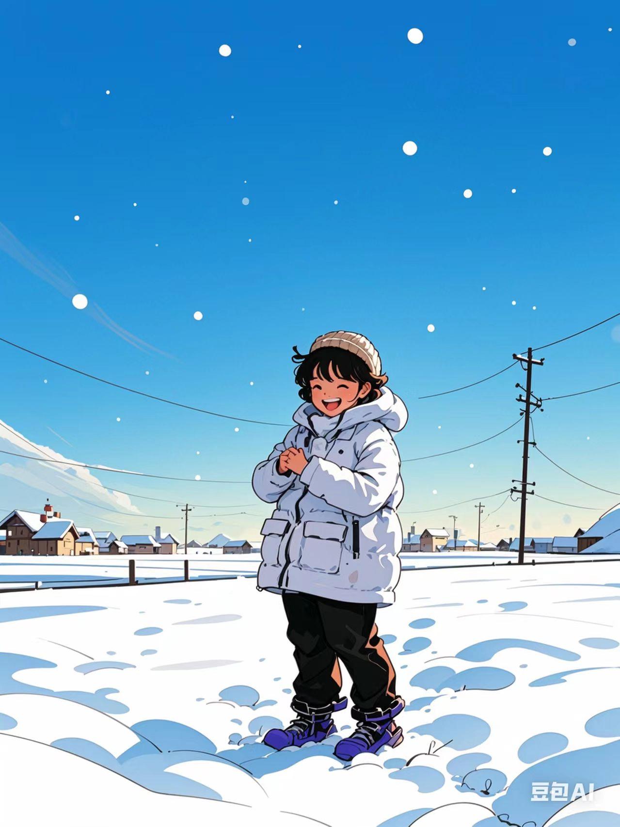 冬日生活打卡季冬季是蓝白色