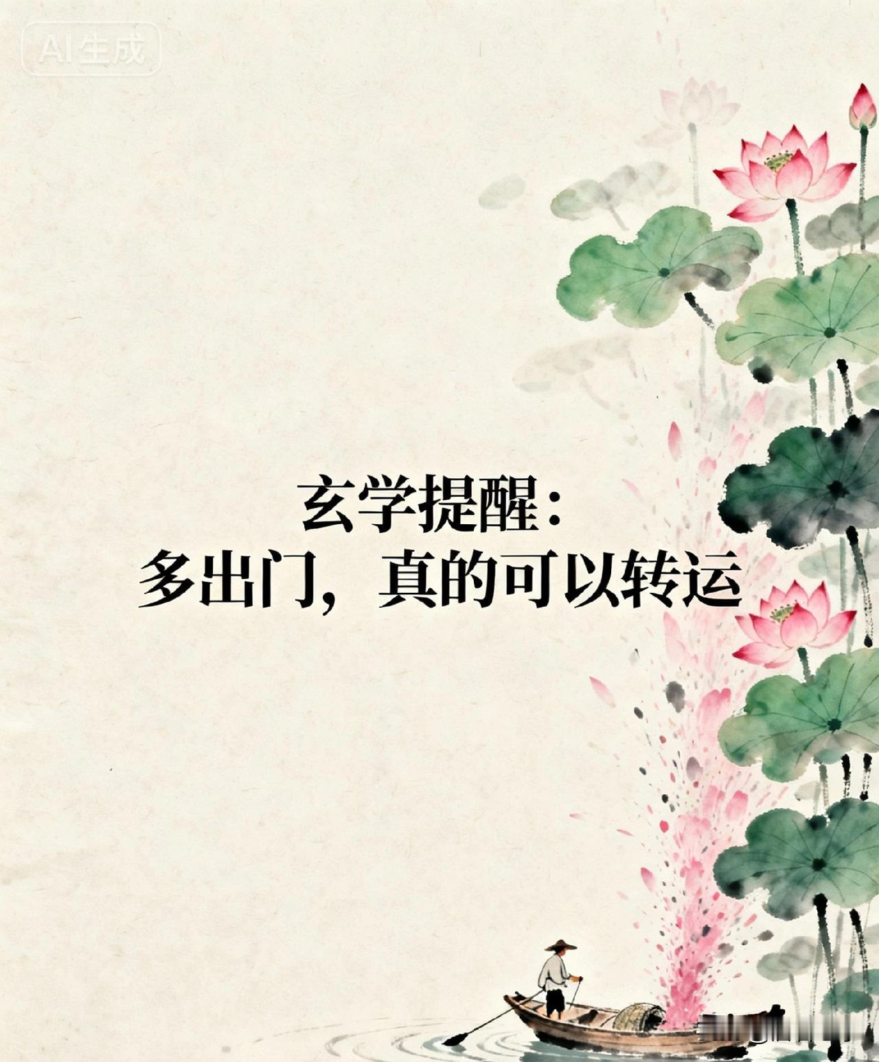 玄学提醒：多出门，真的可以转运

你有没有发现一个奇怪的现象？

有些人，明明能
