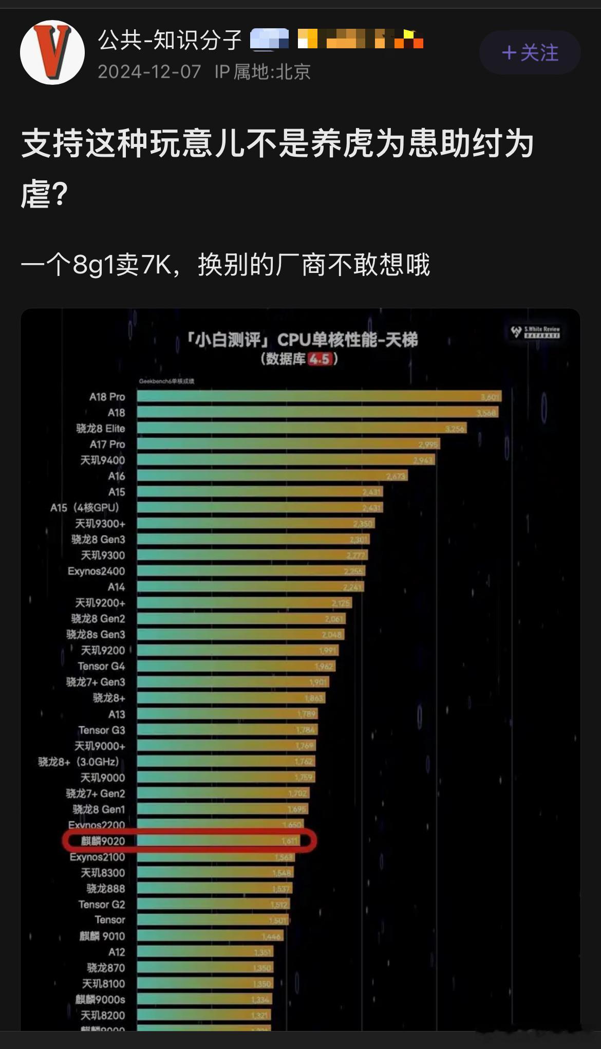 无脑的人可真多，我真不敢相信，现在还有人盯着手机处理器不放？DSZ！真正懂手机的