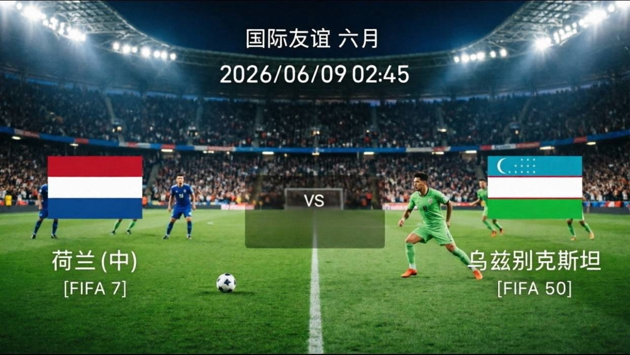 荷兰vs乌兹别克斯坦北京时间6月9日凌晨，国际友谊赛将迎来一场焦点战，荷兰对阵乌