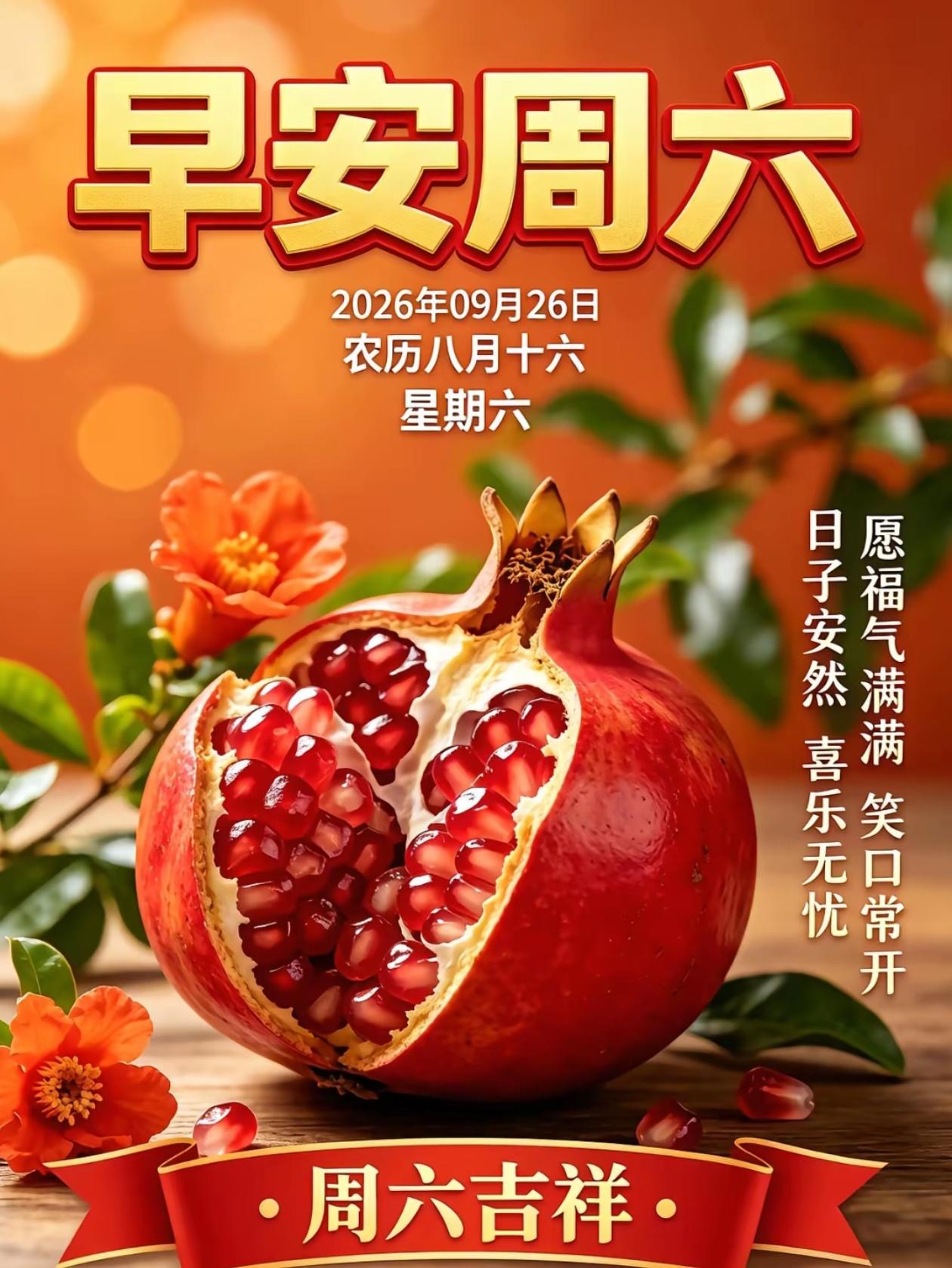 [福]2026./9月26日，十五月亮十六圆，待到今宵月更圆[福]

🌿🍁老