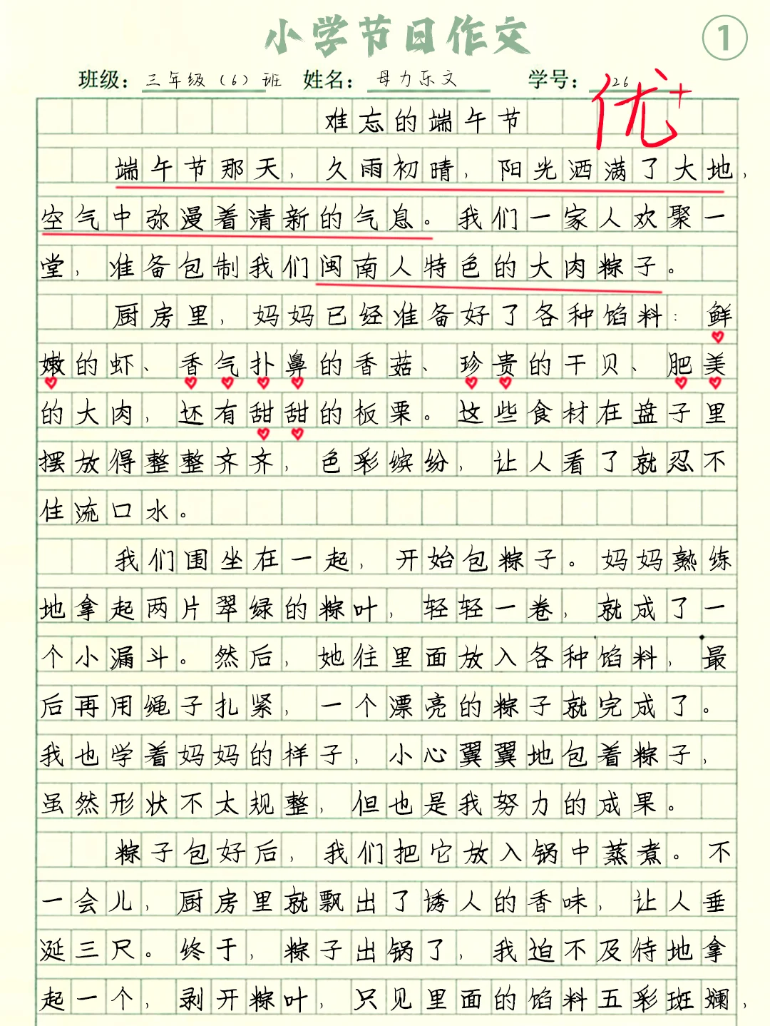 优秀节日作文《难忘的端午节》粽子范文分享