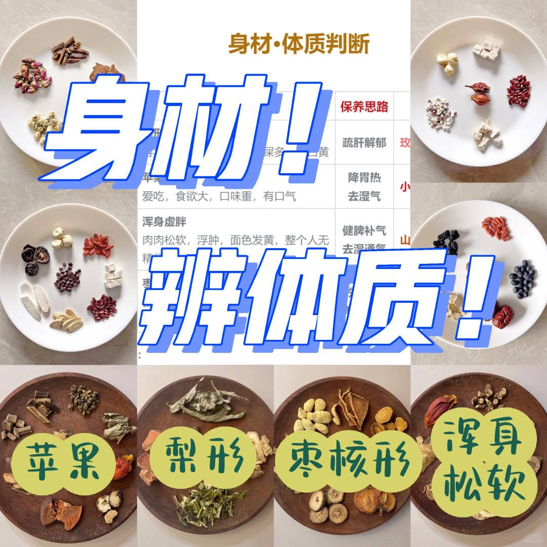 形体辨体质👆瘦者多燥、月半者多痰（附保养）