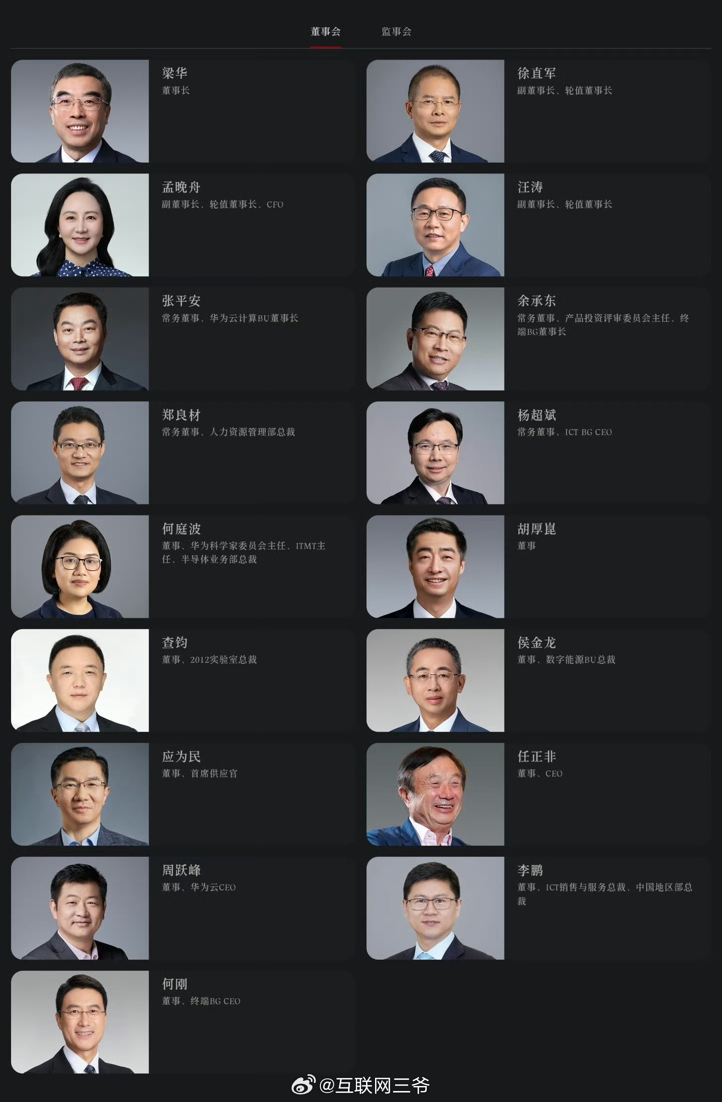 何刚升任华为董事看了下董事名单中，除了孟晚舟，另一位女将竟然是负责半导体业务的科
