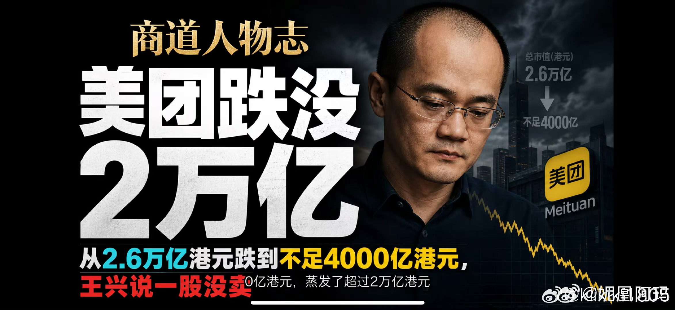 美团跌没了2万亿，2024年还盈利呢2025年净亏损234亿下坠节点是25年下半