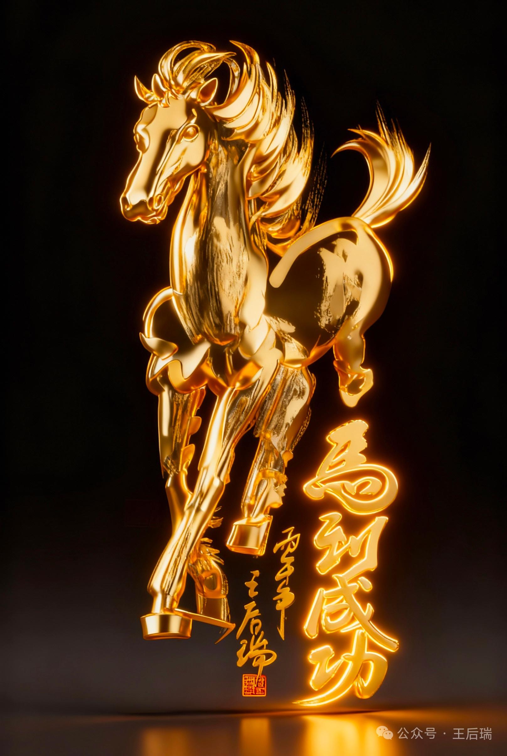 创作灵感 马到成功 见者好运