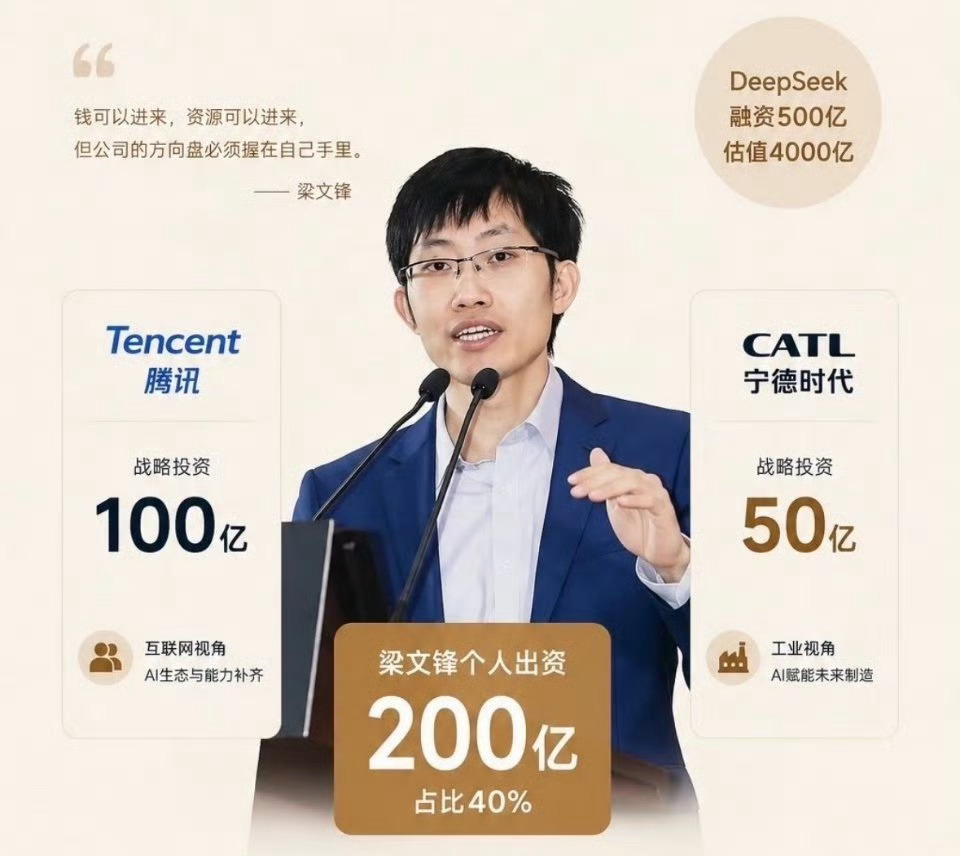 DeepSeek大规模招聘前段时间刚完成融资，手里有了充足的资金，确实得赶紧完成