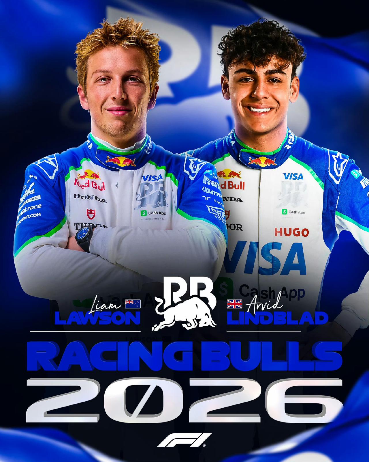 F1 2026赛季最后三个席位定了：
-小红牛：劳森+林德布拉德
-大红牛：维斯