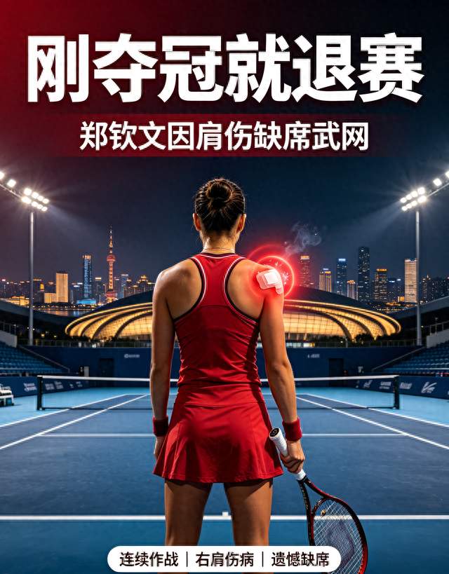 刚登顶中网就遗憾退赛！郑钦文因伤退出武网连续高强度作战太心疼