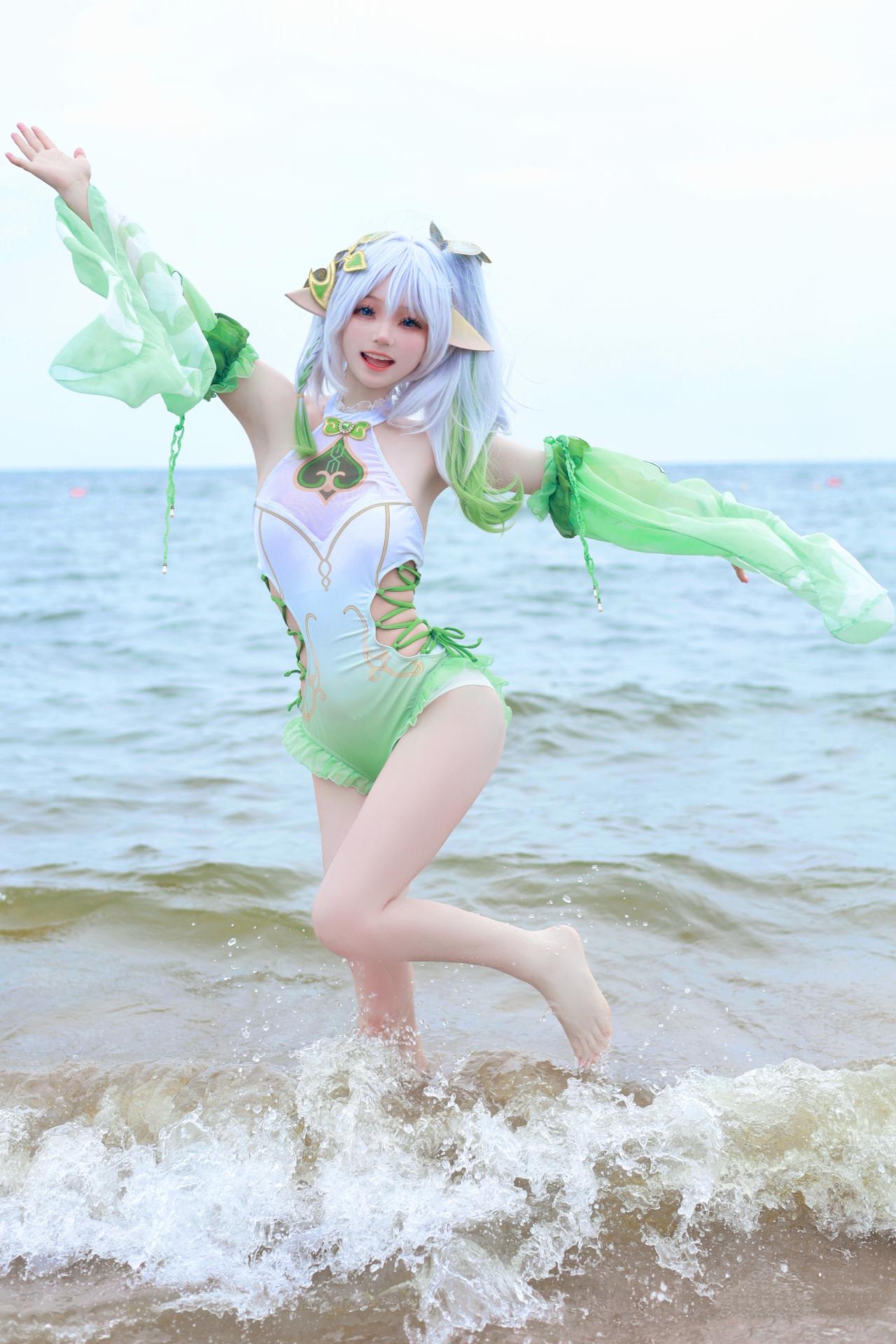 纳西妲，草神应该是和水神共存的吧！
COSER：樱桃罐罐子#原神##游戏##二次
