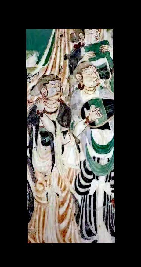 莫高窟早期壁画欣赏。审美基因融合之美～  莫高窟早期壁画承载着古人独特...