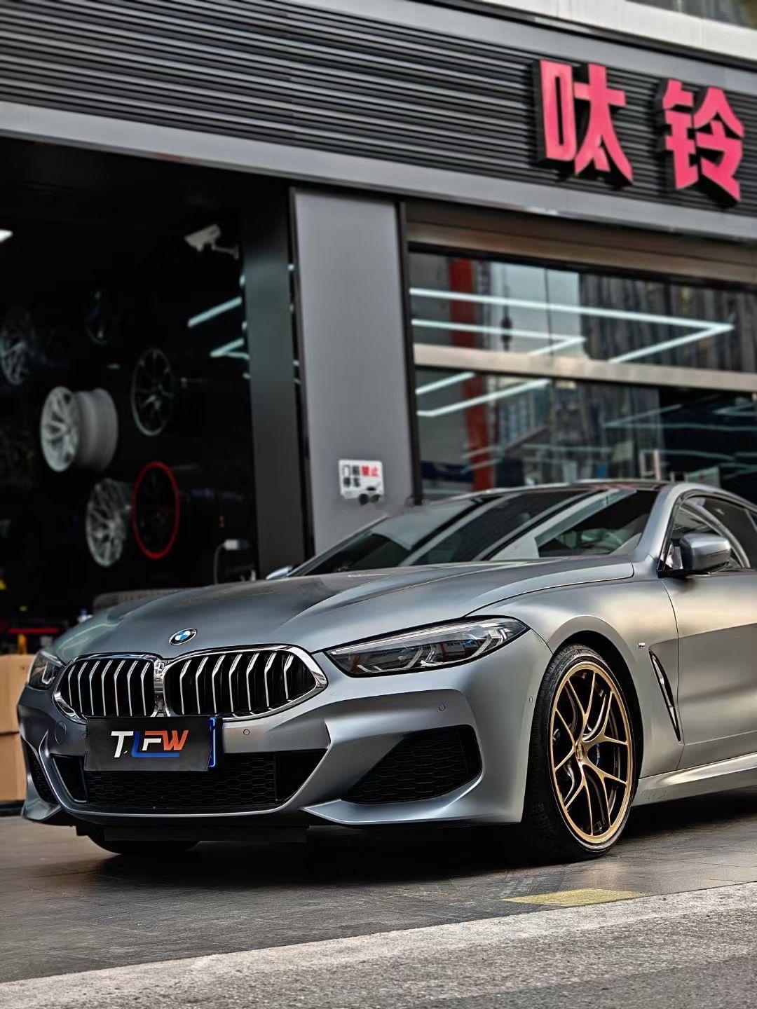 宝马8系完工案例​20寸日本BBS RID ​科吉动平衡霍夫曼平衡块 ​​​