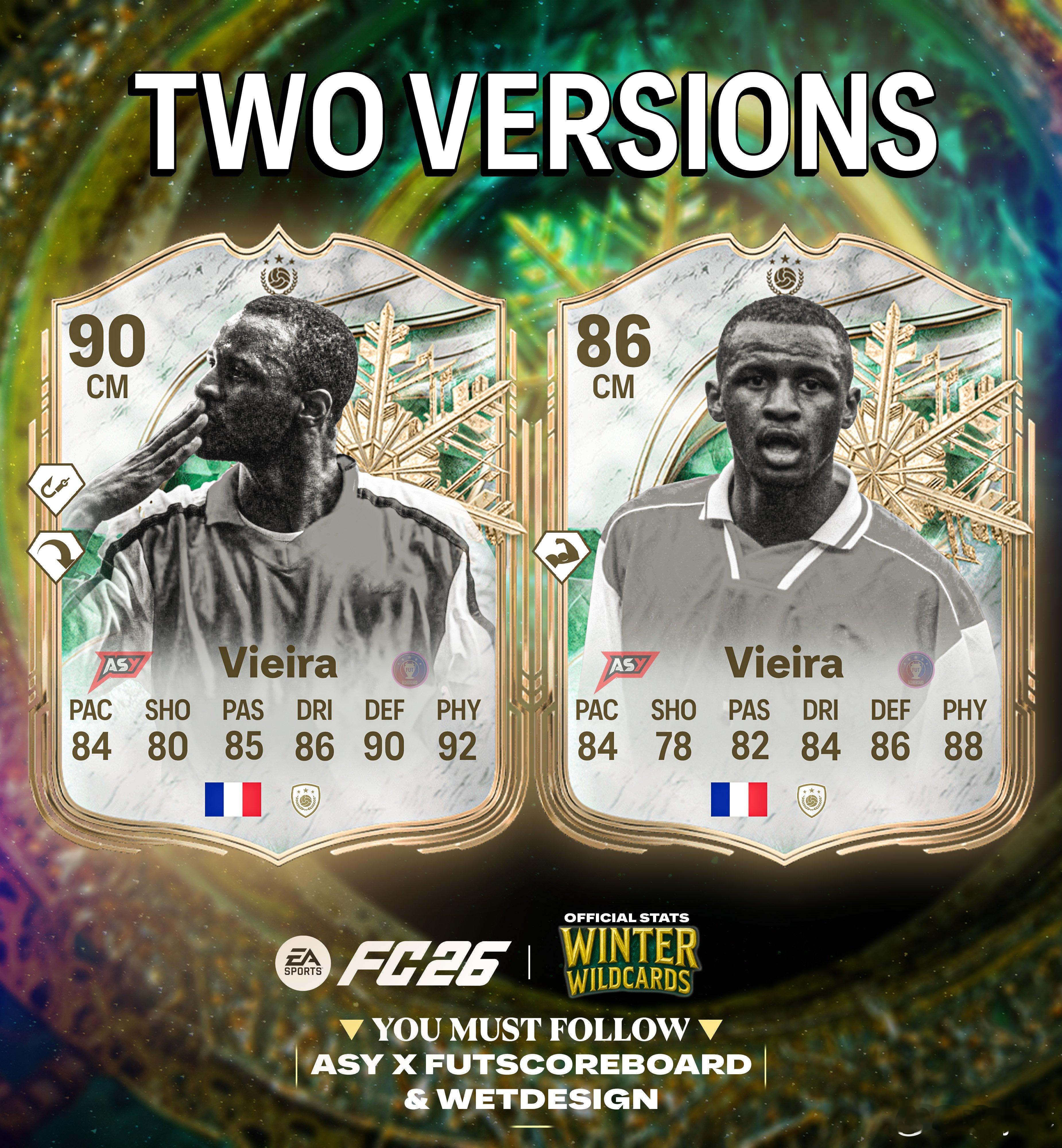 维埃拉、普斯卡什、拉什福德、尼科等人的冬季外卡正式数据。FC26