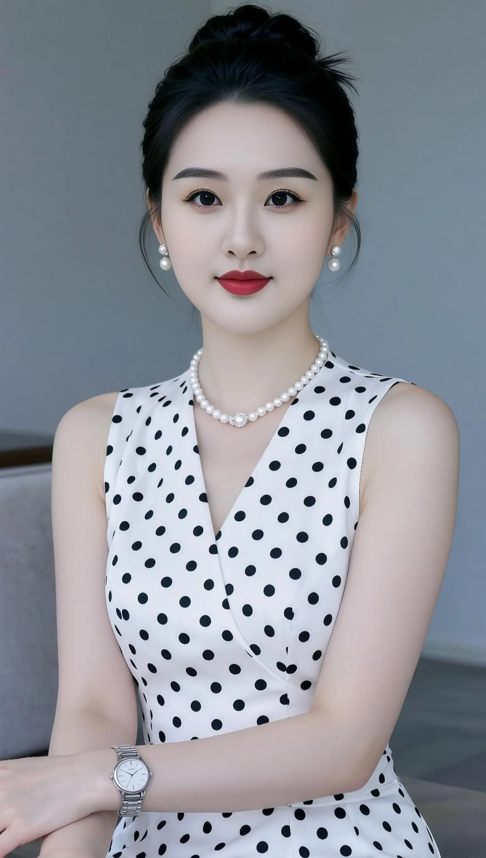 AI波点优雅照 ai创作