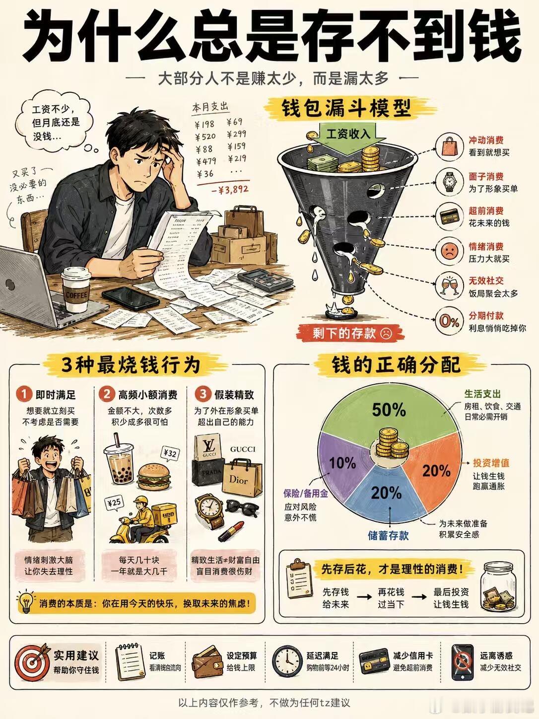 男人要对钱有概念以前总觉得会赚钱就够了，后来才发现，很多男人的问题，不是赚不到钱