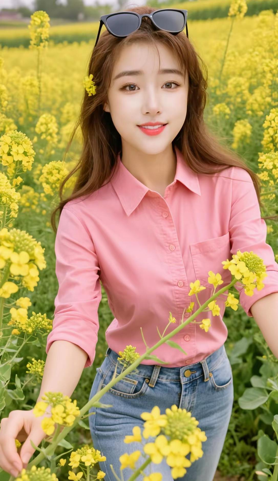 AI田园生活照 随变ai随便玩 花开来接我！