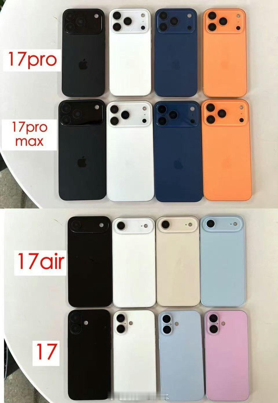 iPhone17Pro橙色机模曝光苹果史上最经典最好看的配色就是远峰蓝了，然后就