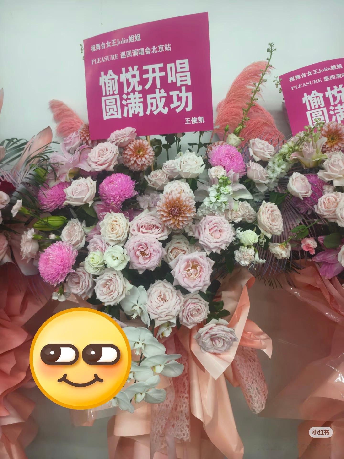 王俊凯给蔡依林演唱会送花🌹祝舞台女王Jolin姐姐PLEASURE 巡回演唱会