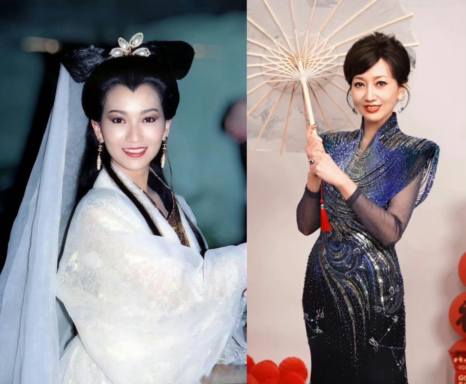 赵雅芝岳云鹏 白娘子白胖子  赵雅芝撑伞瞬间复刻《新白娘子传奇》名场面，仙气飘飘