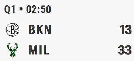 礼尚往来！篮网vs雄鹿NBA