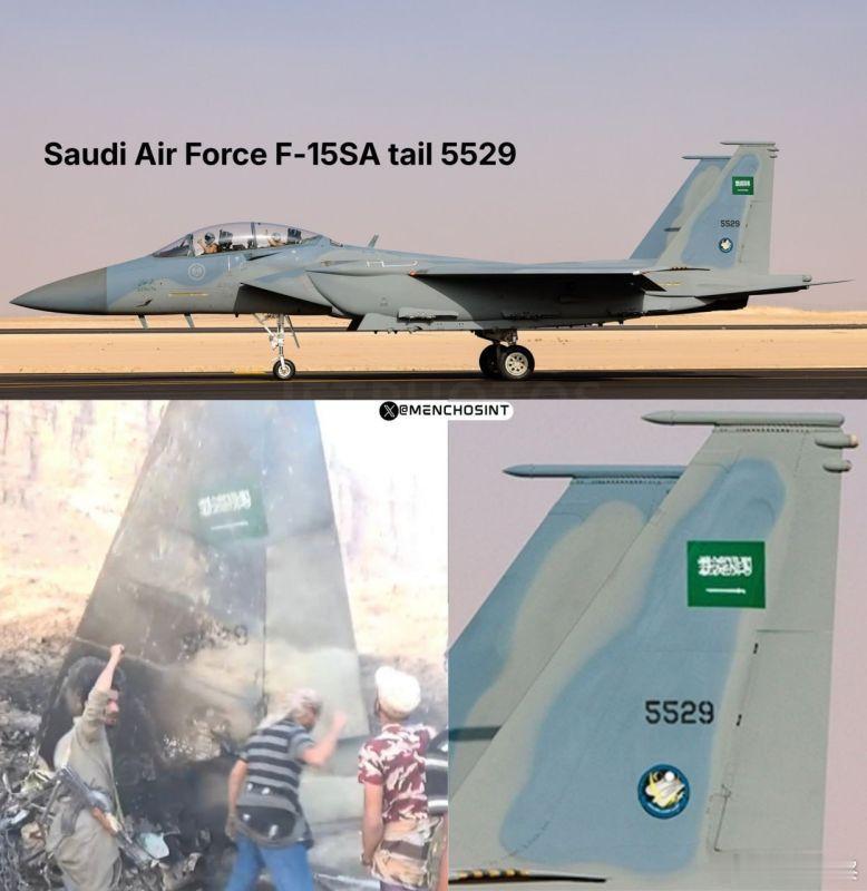 也门胡塞武装击落的是一架沙特空军F-15SA战斗机，来自沙特西南部阿西尔省海米斯