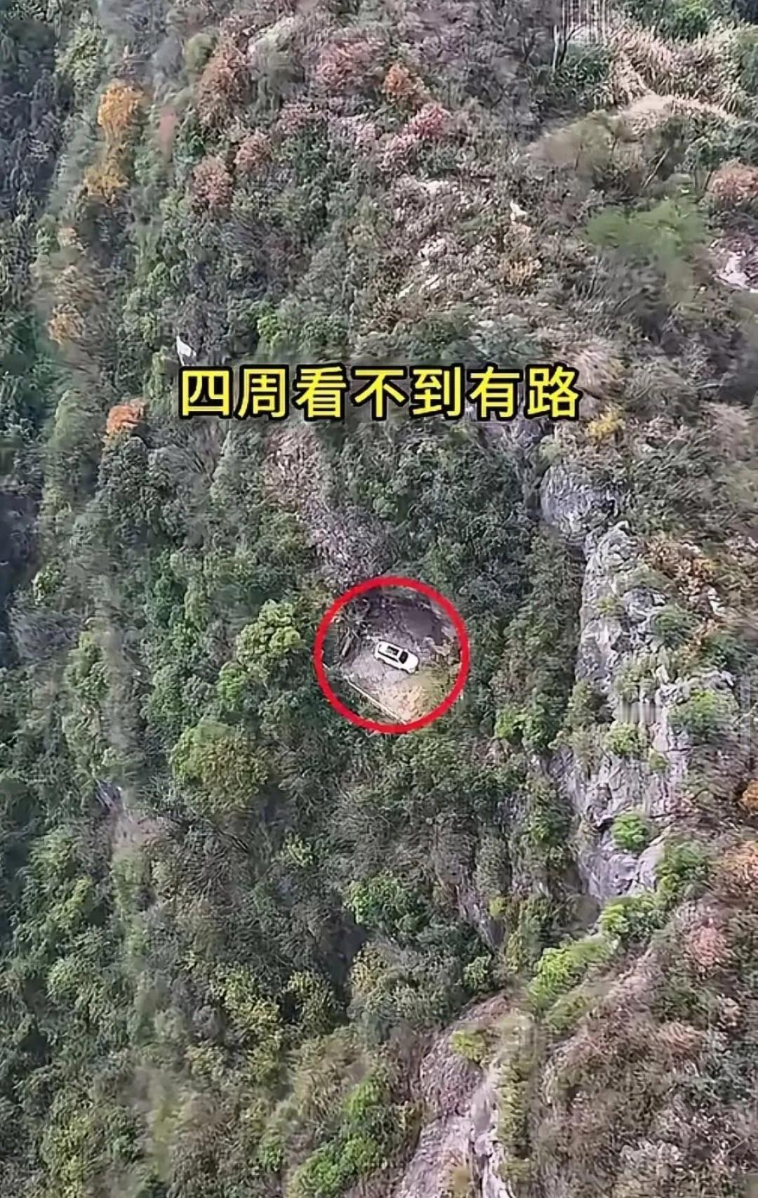 有点好奇！看着也没有路，这车是怎么开上去的？