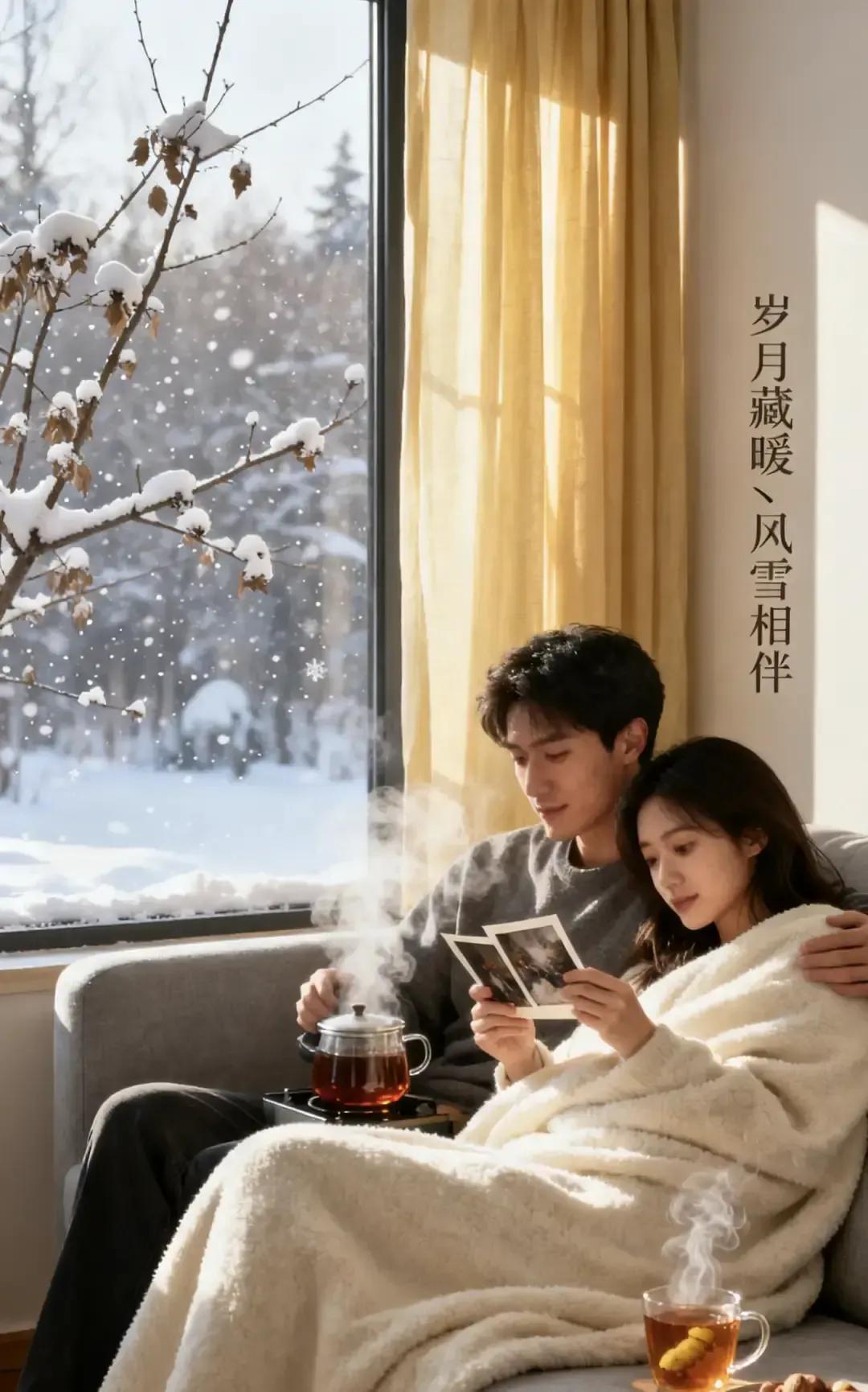 一对小情侣的冬天日常突然刷屏。
男生半夜给女生掖被角，调空调，早起煮姜茶，周末窝