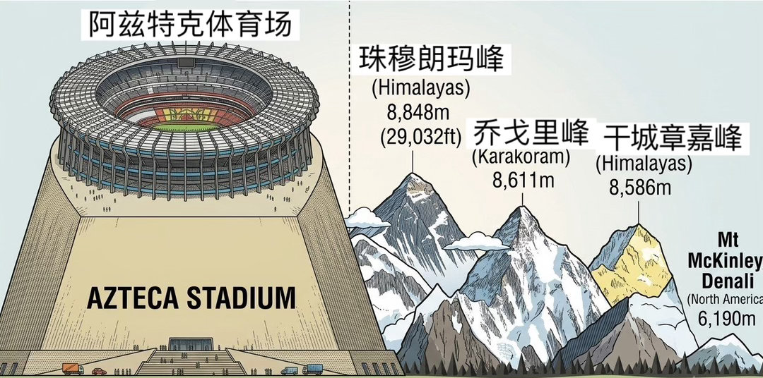 英国媒体口中描述的阿兹特克体育场高度