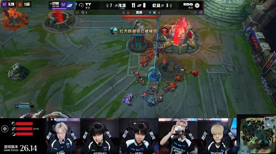 TT 2-0 EDG，取得本赛段首胜。HOYA：期待和Bin交手。Fengyue