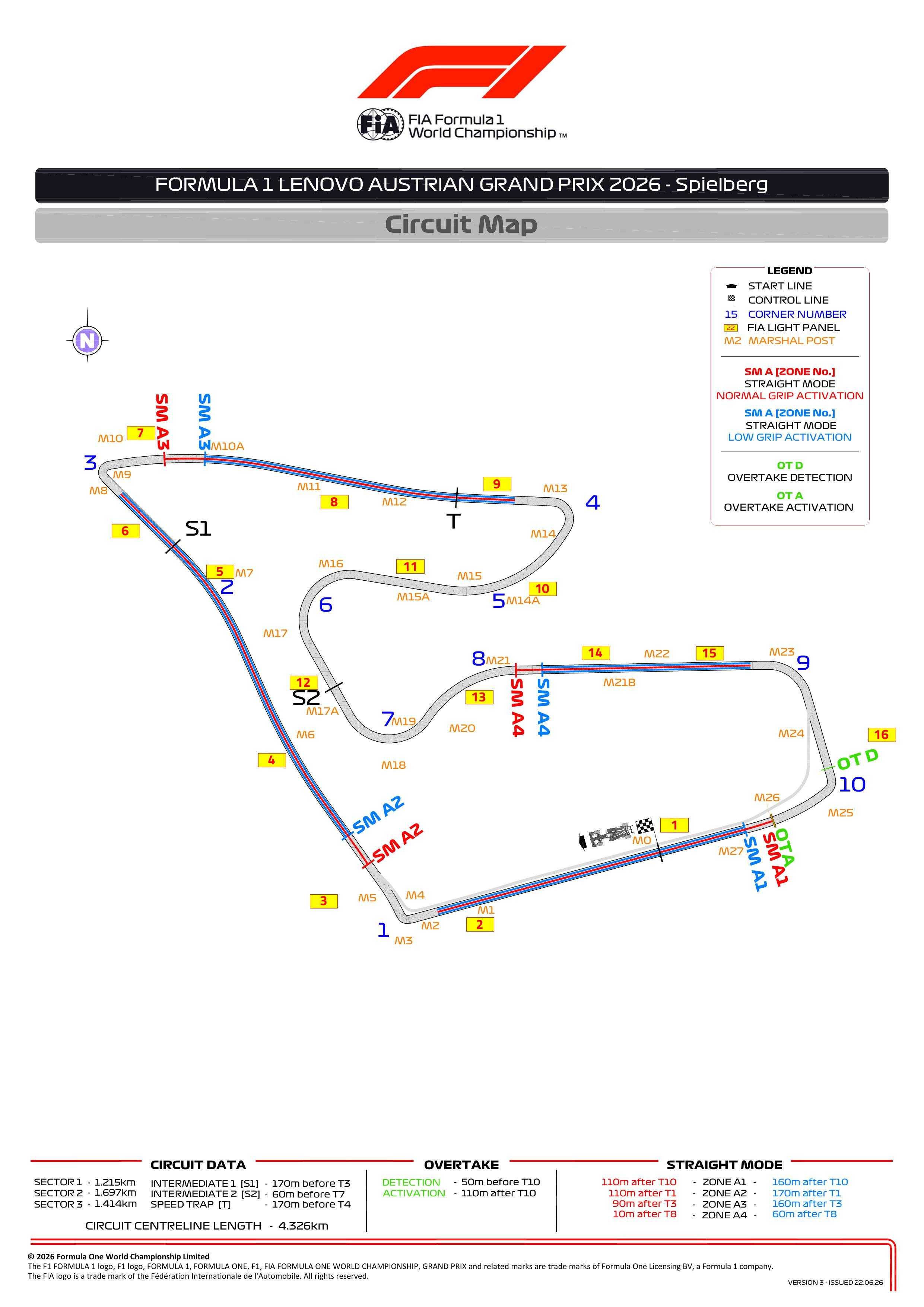 F12026F1奥地利大奖赛 F1奥地利大奖赛赛道图 