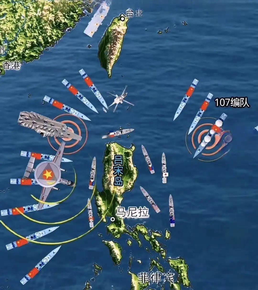 美菲日奥肩并肩联合军演被硬核围观了，应呼吸都到脸上了，压迫感太强了！

其实个人