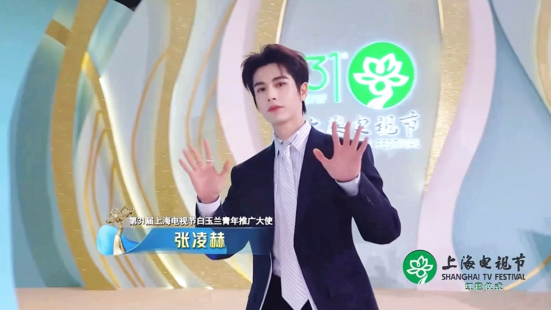 直播一开始就看到这么帅的脸张凌赫宫廷风王子张凌赫白玉兰红毯状态