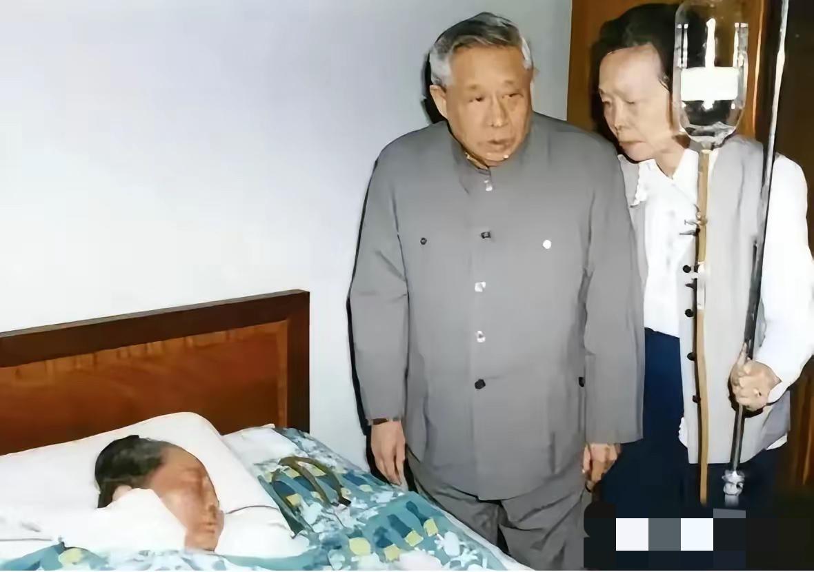 1981年5月16日，宋庆龄女士逝世前夕，彼时宋庆龄病重卧床，廖承志专程前往寓所