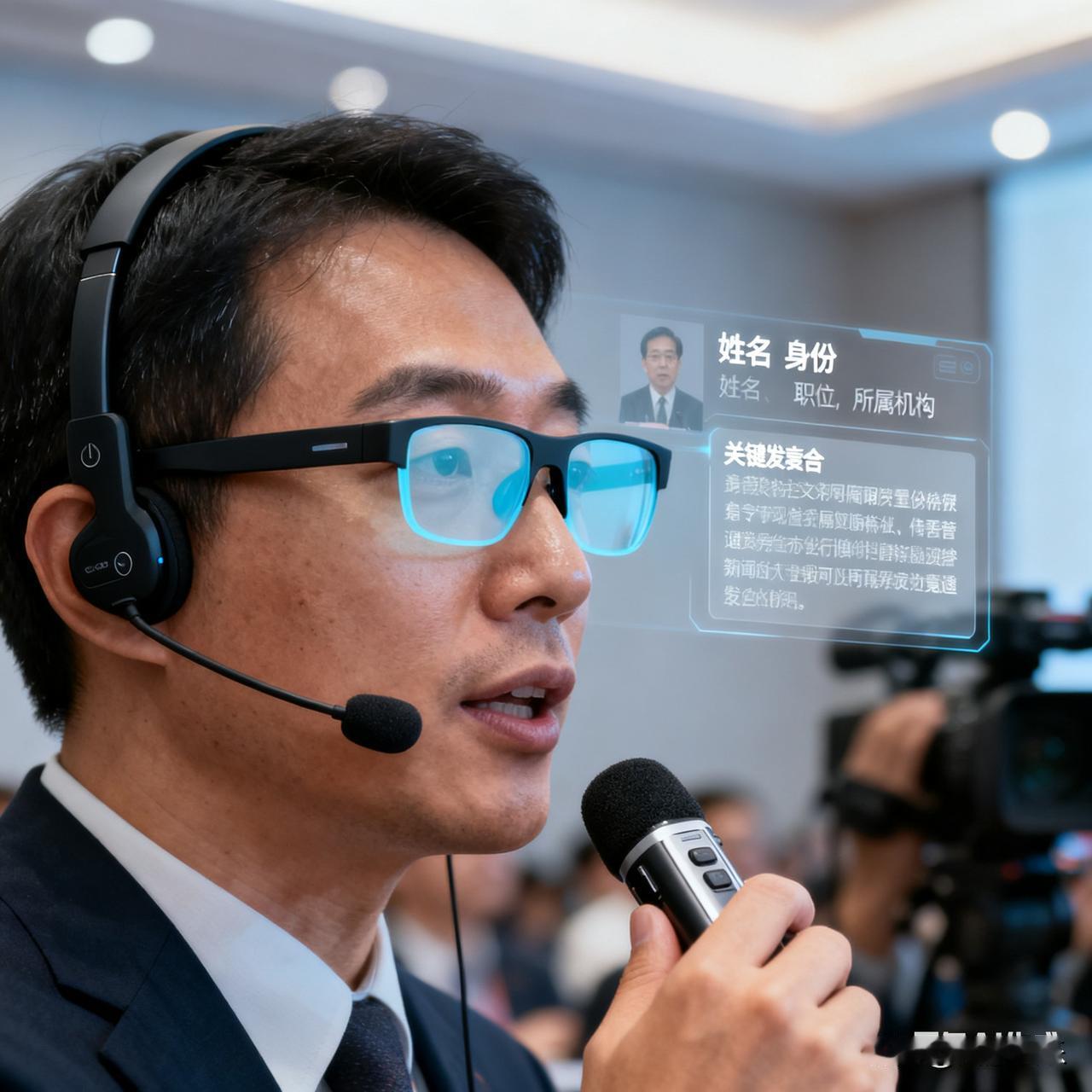 中国记者用智能眼镜拍联合国记者会 中国记者用智能眼镜拍联合国记者会，这操作太酷了