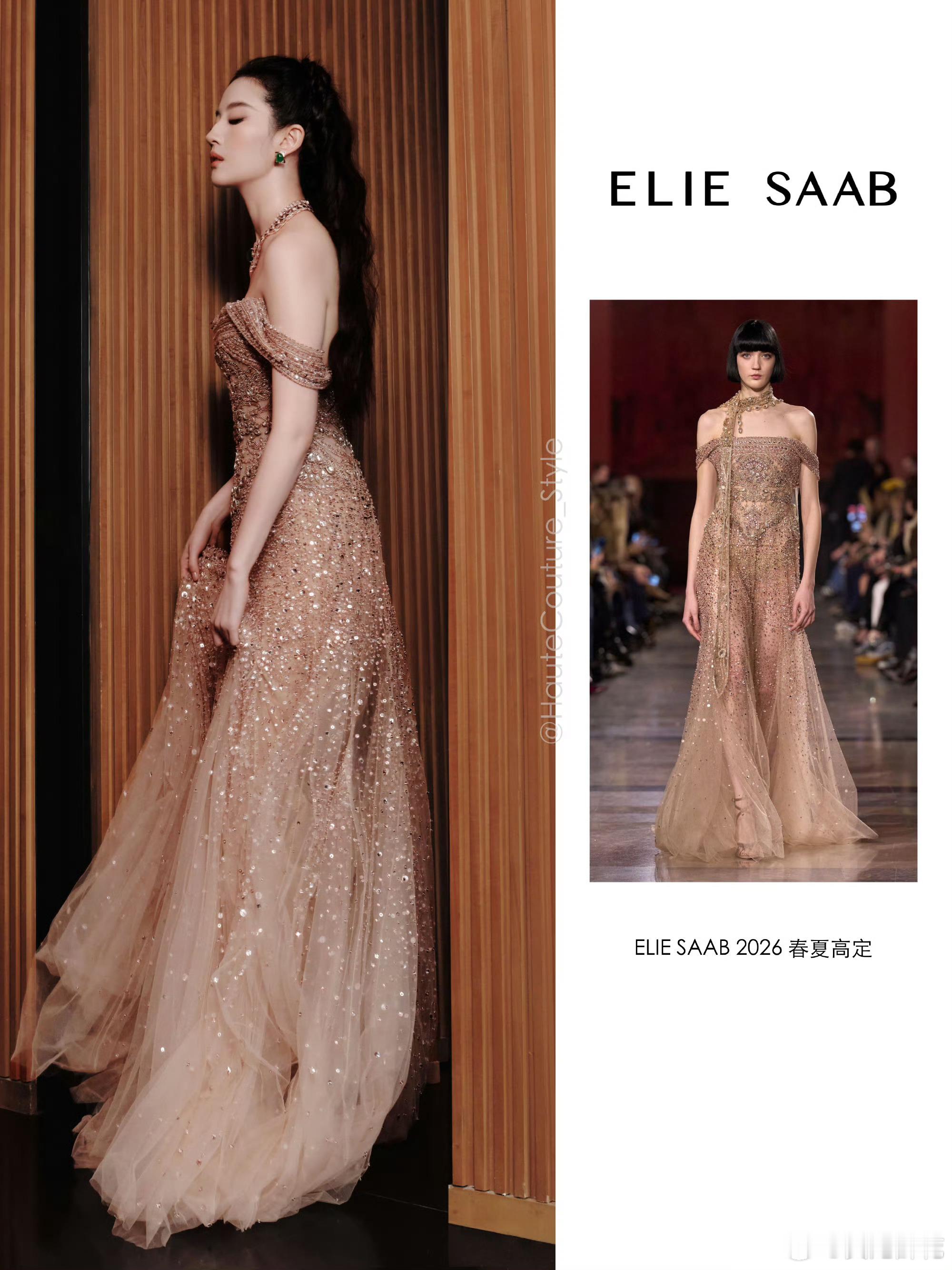 刘亦菲｜BVLGARI造型揭晓 ，全球品牌代言人刘亦菲身穿 Elie Saab 