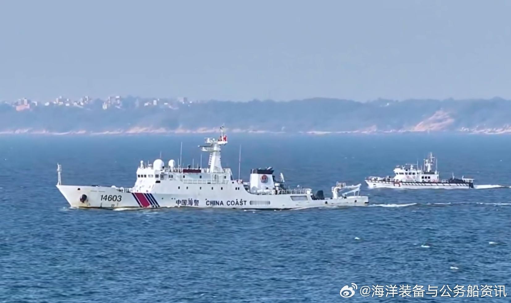 福建海警位金门附近海域开展常态执法巡查 【海警】2026年1月24日上午9:00