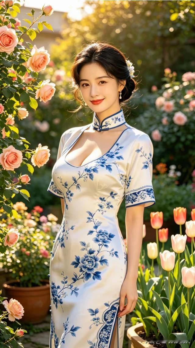 东方佳丽，旗袍典雅。
历史悠久，文化传承。
国风古韵，风情万种。