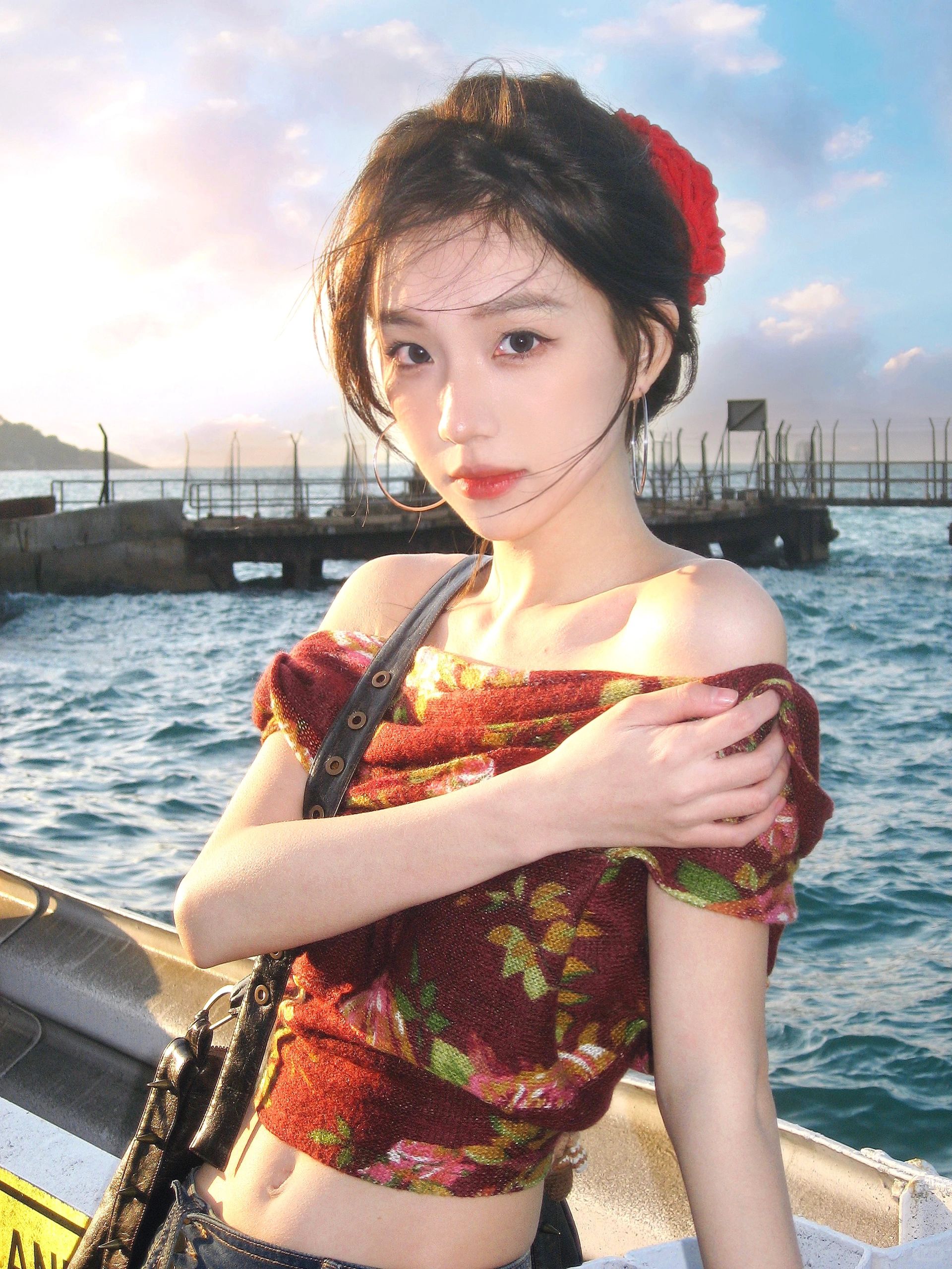 坚尼地城的红花女人