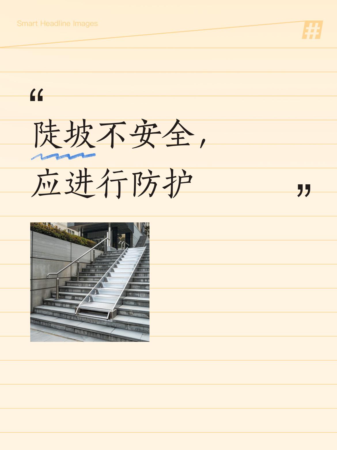 这么陡的坡，存在极大安全隐患，本身就不安全，相关方面应该及时进行防护，保障人员安