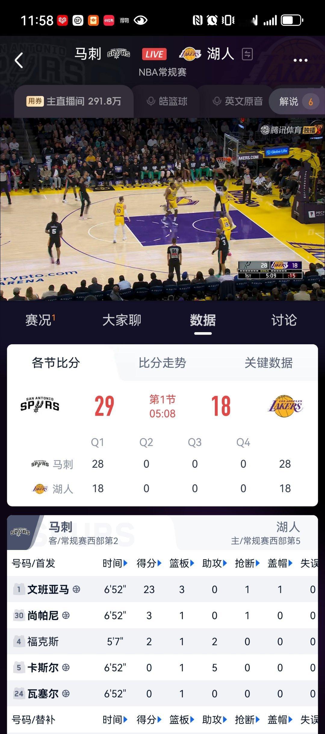 文班？？？不到7分钟23分nba文班亚马NBA